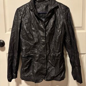 Harold's Classic Black Leather Jacket
